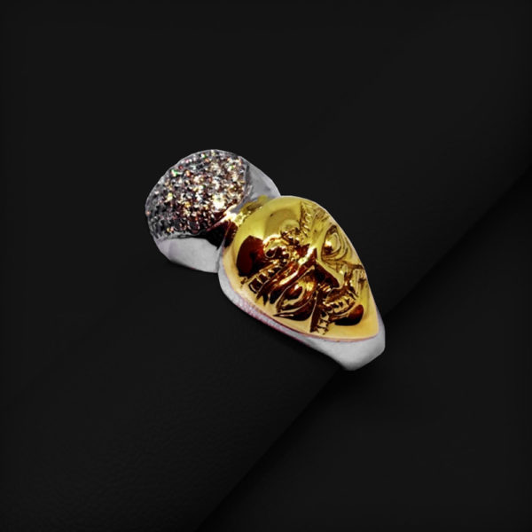 кольцо в желтом золоте с бриллиантами