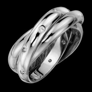 кольцо обручальное фианит