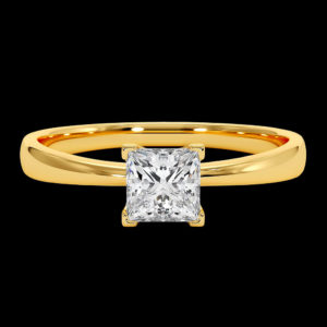 Кольцо в желтом золоте с бриллиантом